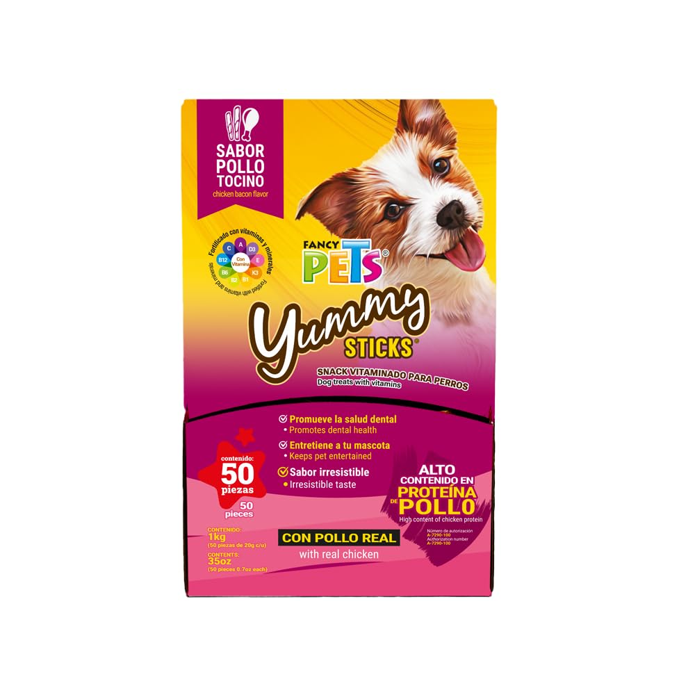 Yummy Sticks Pollo/Tocino 50 pz - 1kg Yummy Sticks Pollo/Tocino 50 pz - 1kg